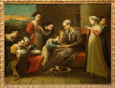 The Schoolmistress by Pasquale de Rossi