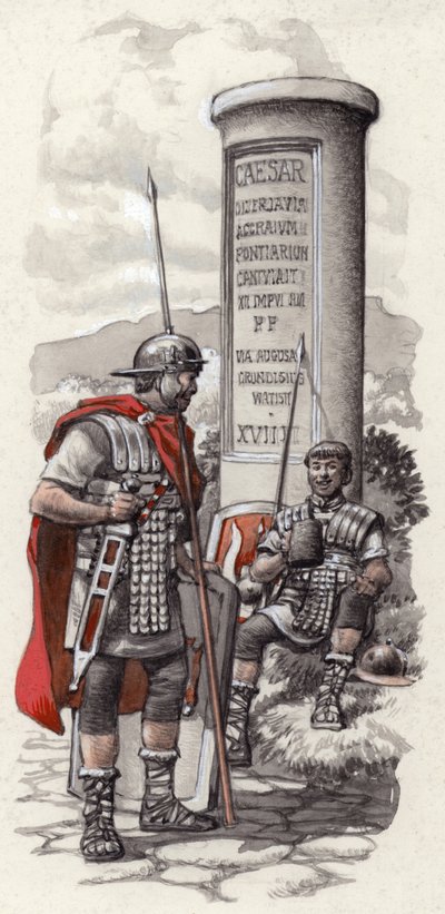 A Roman Milestone by Pat (1907-95) Nicolle