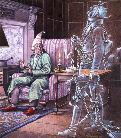 Christmas Ghost by Pat (1907-95) Nicolle