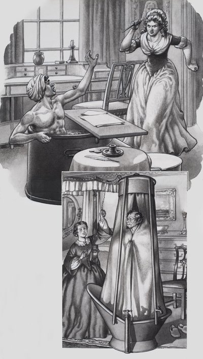 Jean Paul Marat (1743-93) and Disraeli (1804-81) by Pat (1907-95) Nicolle