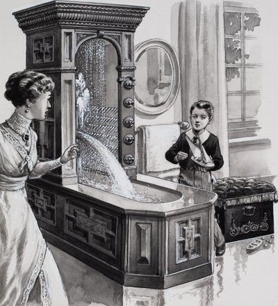 The Victorian Bath by Pat (1907-95) Nicolle