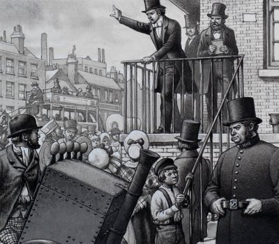 William Booth Preaching in the Open Air by Pat (1907-95) Nicolle