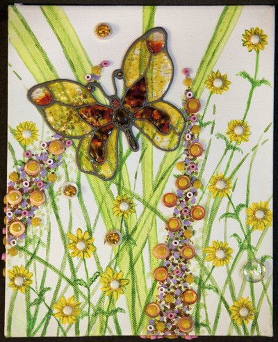 Butterflies, Yellow & Brown by Pat Scott