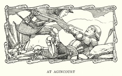 At the Battle of Agincourt by Patten (after) Wilson