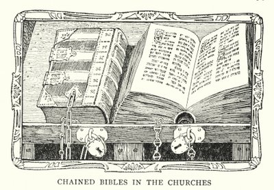 Chained Bible in a church, time of King Henry VIII by Patten (after) Wilson