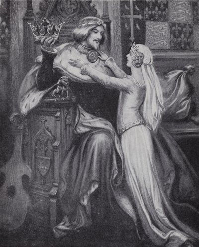 King Richard II with the young Isabella of Valois by Paul (after) Hardy