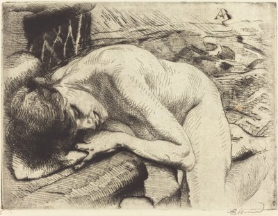 Model Asleep on the Floor by Paul Albert Besnard