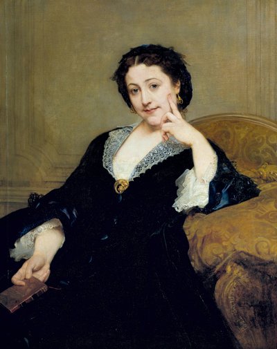 Portrait of Madeleine Brohan from the Comedie Francaise (Painting by Paul Baudry) by Paul Baudry