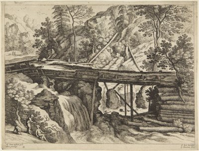 Bridge and Waterfall by Paul Bril