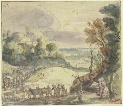 Jacob wrestling with the angel by Paul Bril