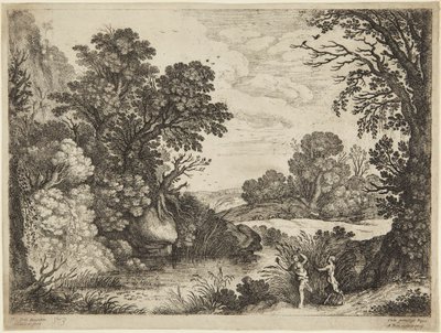 Nymph and Satyr by Paul Bril