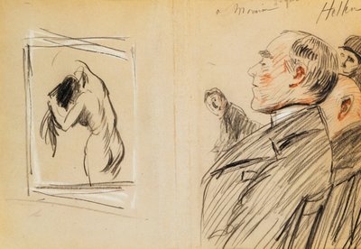 Monsieur Fiquet Admiring a Pastel by Degas by Paul Cesar Helleu