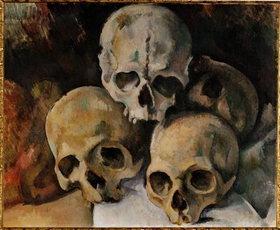 A Pyramid of Skulls by Paul Cezanne