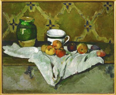 Still Life with Pot, Cup and Apples by Paul Cezanne