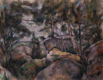 Rocks in the Forest by Paul Cézanne