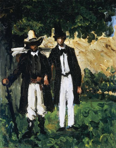 Marion and Valabregue Posing for a Picture, 1866 by Paul Cézanne