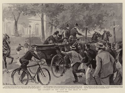 The Attempt on the Life of the Shah in Paris by Paul Destez