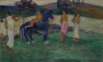 Composition with Figures and a Horse by Paul Gauguin
