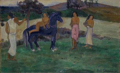 Composition with Figures and a Horse by Paul Gauguin