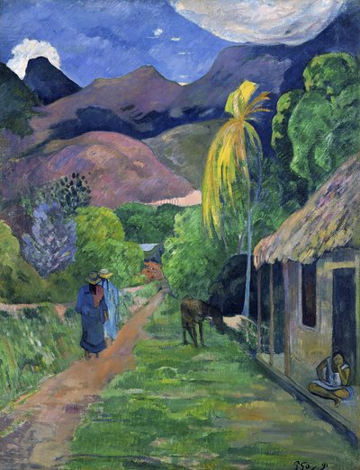 Street in Tahiti by Paul Gauguin