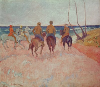 Horseman on the Beach by Paul Gauguin