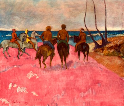 Horsemen on the Shore by Paul Gauguin