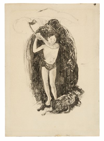 Man with an Ax by Paul Gauguin