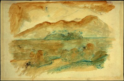 Tahitian Shore (verso) by Paul Gauguin
