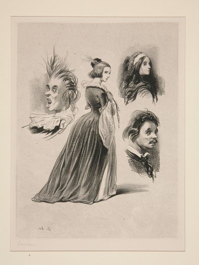 (Sketch Sheet) by Paul Gavarni