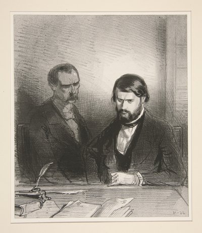 (Before a Notary.) - It is therefore about the transfer of the property of Argencourt... by Paul Gavarni