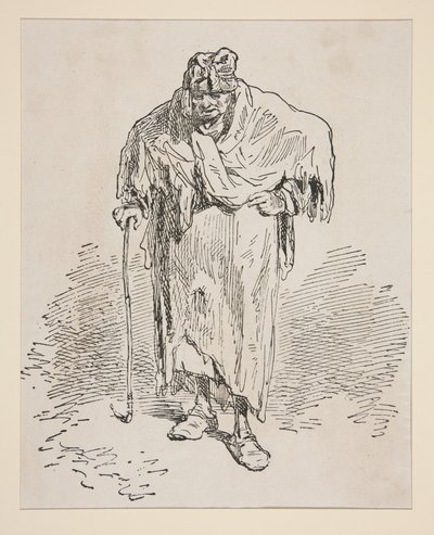 Old Beggar Woman by Paul Gavarni
