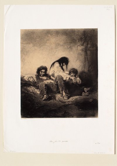 A Poor Family by Paul Gavarni