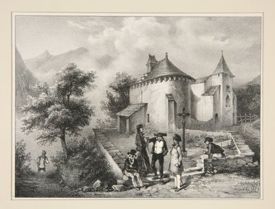 Chapel of Assoute, near Eaux-Bonnes by Paul Gavarni