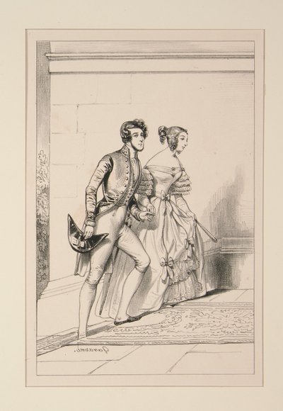 Court Costume 1837 ... by Paul Gavarni
