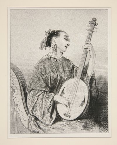 Chinese Singer by Paul Gavarni