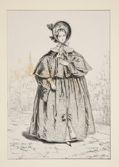 In Town. (November 1835.) Wool Satin Coat-Cape... by Paul Gavarni