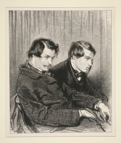 Edmond and Jules de Goncourt by Paul Gavarni
