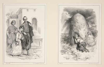 Roman Child Going to School by Paul Gavarni