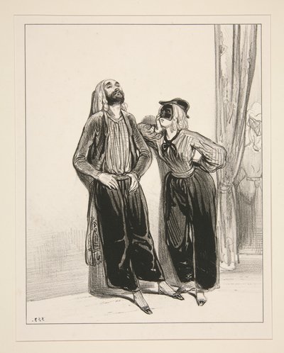 I gossiped so much that I have no legs left... by Paul Gavarni