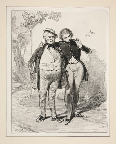I have not forgiven you the fifty francs you have owed me for six months... by Paul Gavarni