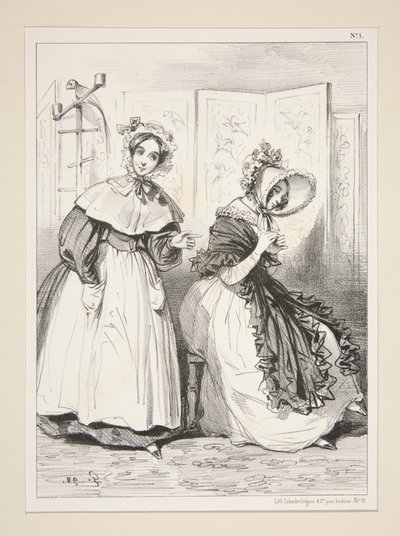 The Witness Stand. Madame is on the Stand Because She Has a Husband, ... by Paul Gavarni
