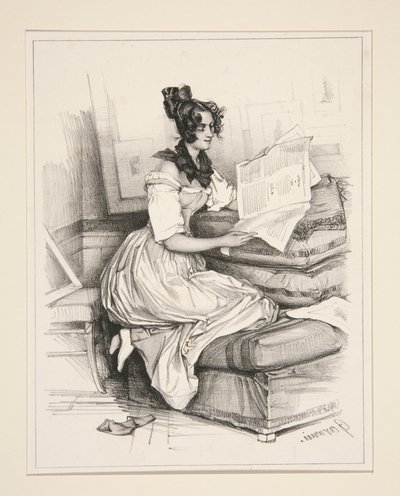 Reading of the Artist by Paul Gavarni