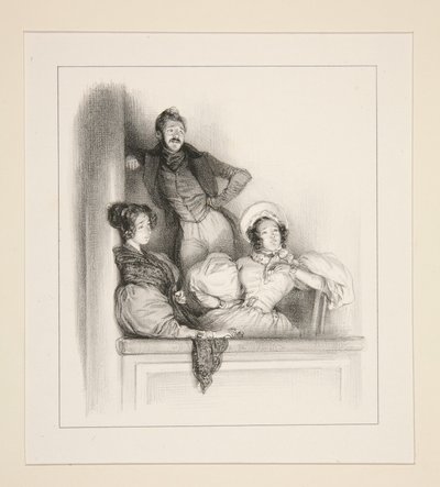 The Box of the Bouffes by Paul Gavarni