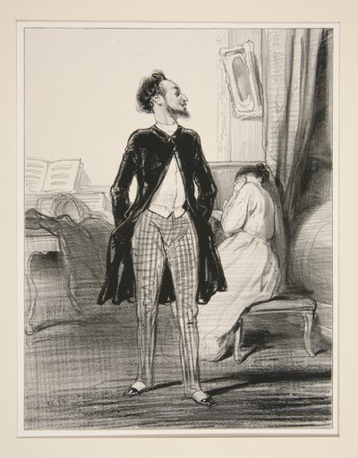 The Singing Husband. by Paul Gavarni