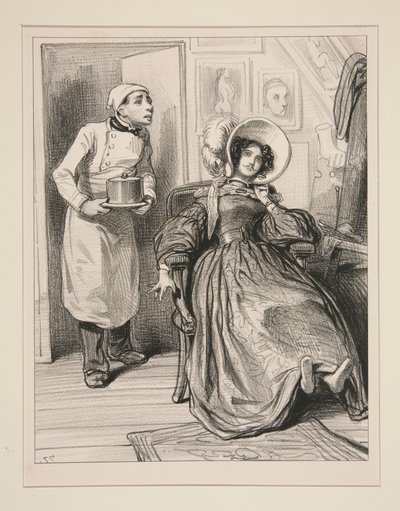 The Pastry Chef with the Mannequin by Paul Gavarni