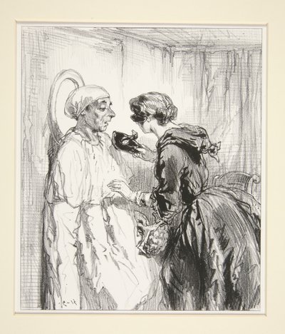 The mask falls, the man remains, and "the pierrot" vanishes. by Paul Gavarni