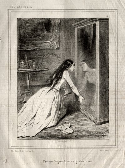 The Actresses: Protect, Lord! A Christian Virgin by Paul Gavarni