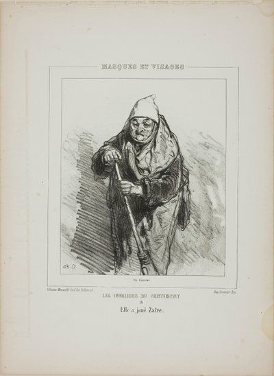 The Invalids of Sentiment: She Played Zaïre by Paul Gavarni