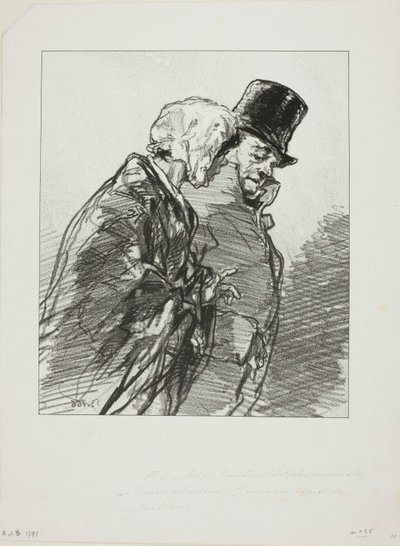 The Aged Lorettes: ...And at this ball of the Variétés, Adolphe... by Paul Gavarni