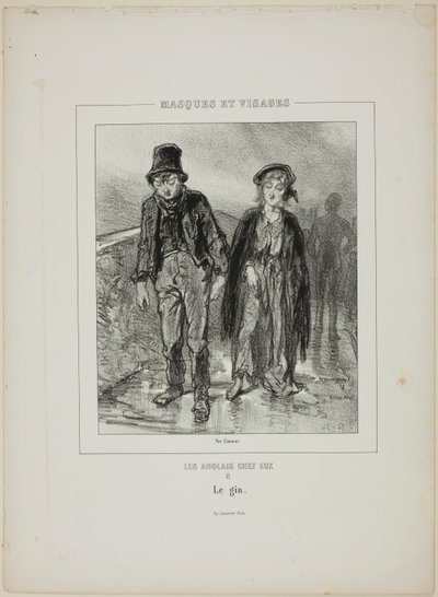 The English at Home: The Gin by Paul Gavarni